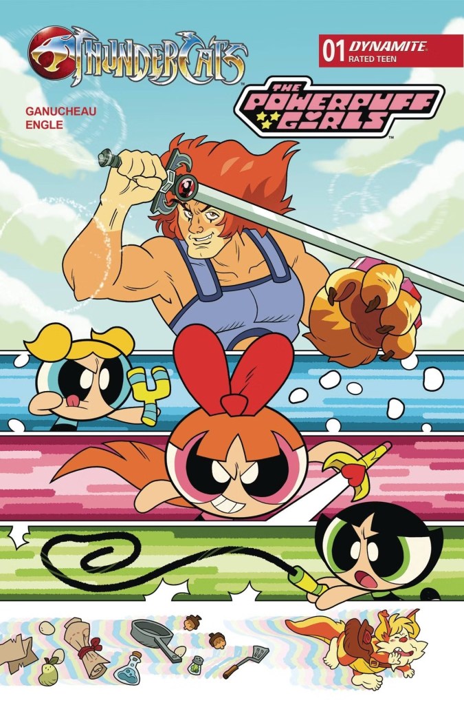 Thundercats & Powerpuff Girls comic crossover cover